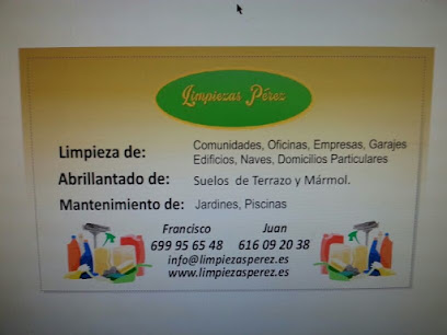 Dirección, horario, teléfono y opiniones de Limpiezas Pérez Cb. en Córdoba